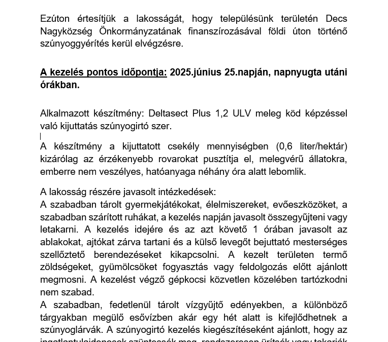 Tájékoztatás