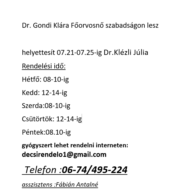 Tájékoztatás