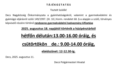 Tájékoztatás