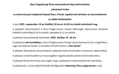 Pályázati felhívás