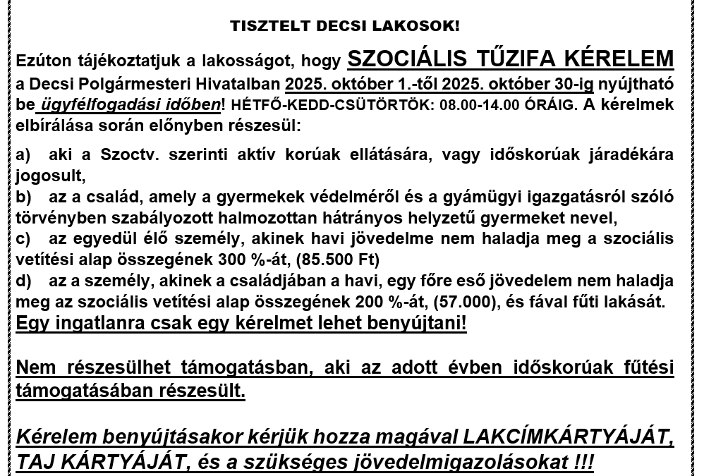 Tájékoztatás