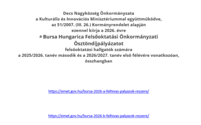 Ösztöndíjpályázat