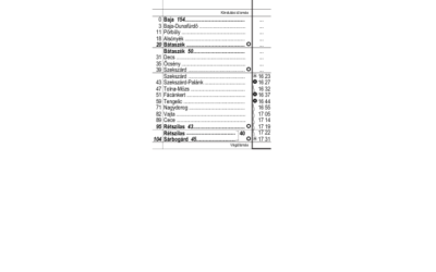 Vágányzári információ