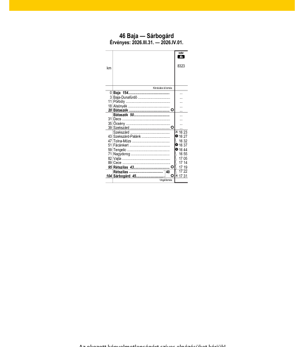 Vágányzári információ