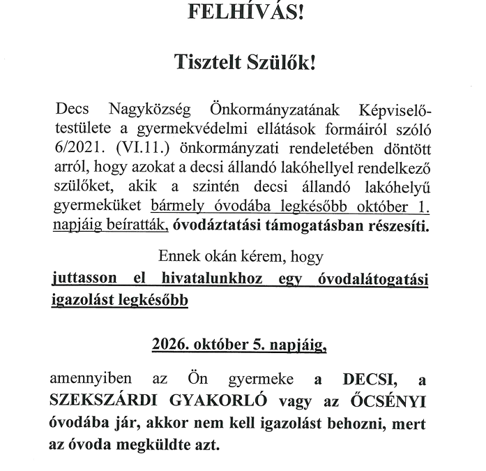 Felhívás
