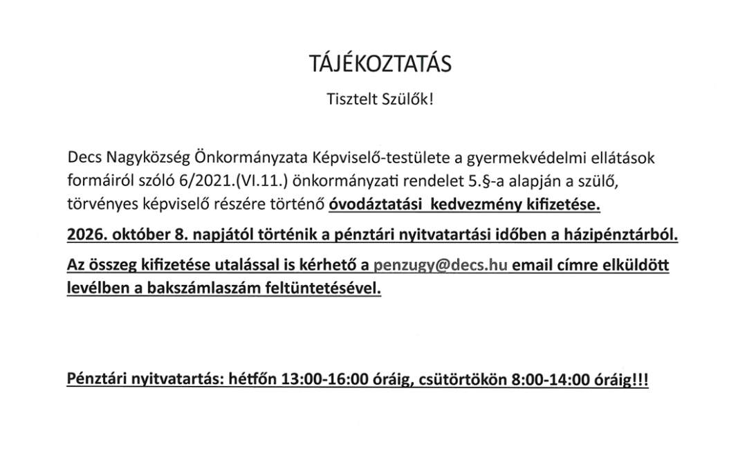 Tájékoztatás