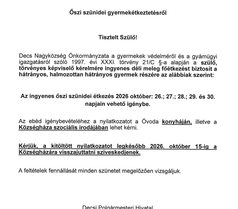 Tájékoztatás
